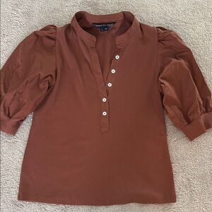 Veronica Beard Brown Blouse with Elegant Design